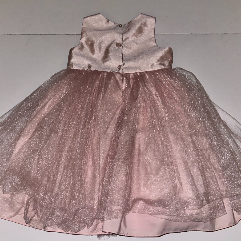Pippa & Julie Dress Size 3t Dusty Pink With Fuzzy Jacket Easter Tulle Euc — image 6 of 8